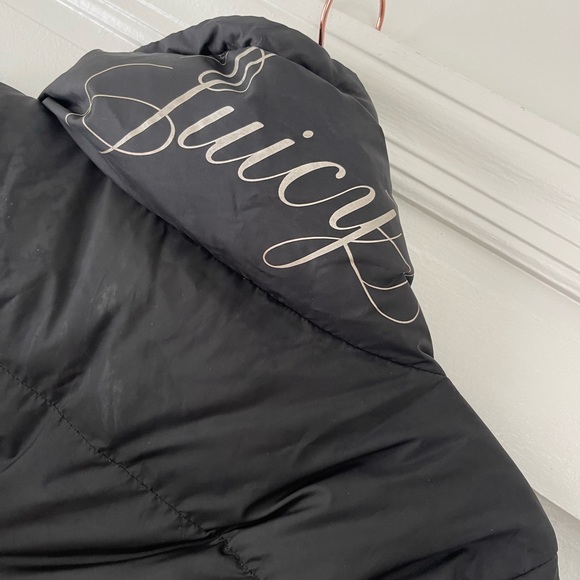 Vintage Black Juicy Couture Puffer Coat - Picture 2 of 8